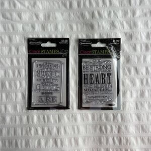 NWT 2x Stampabilities Inspirational Clear Stamps